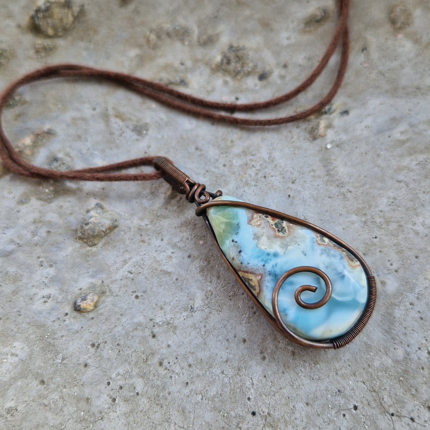 Bioresonance infused larimar jewellery