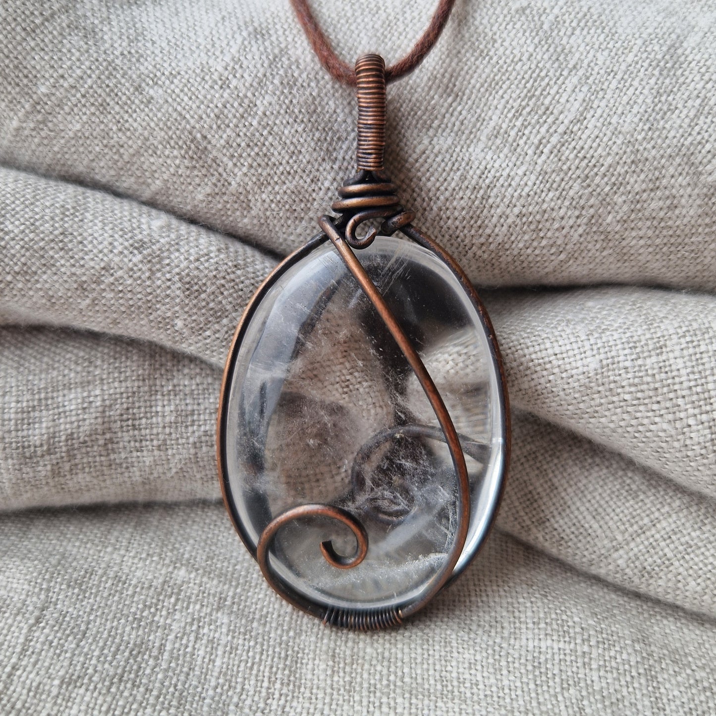 Clear Quartz Wire Wrapped Necklace