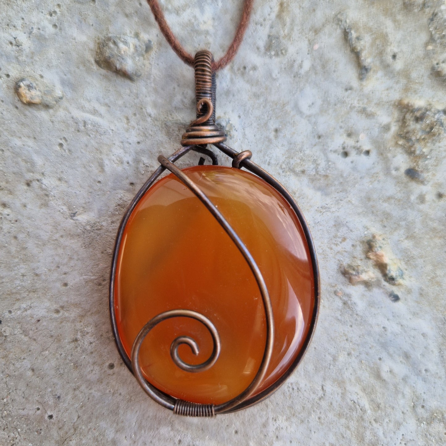 Wire wrapped pendant