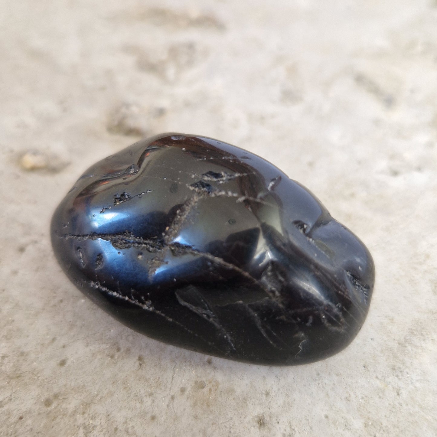 Black onyx palm crystal for grief support