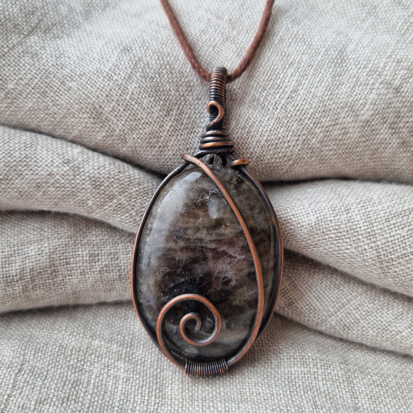 Wire wrapped jewellery for loss of a loved one