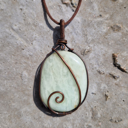 Wire wrapped healing crystal