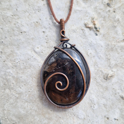 Energy infused smoky quartz crystal for grief support