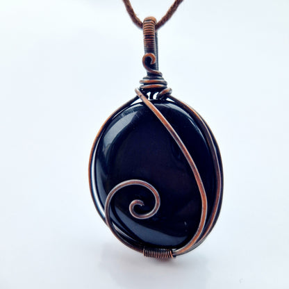 A close up of a bioreonance infused necklace