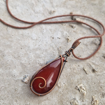 Energy infused copper and gemstone necklace