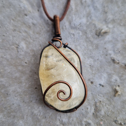 Citrine memorial pendant