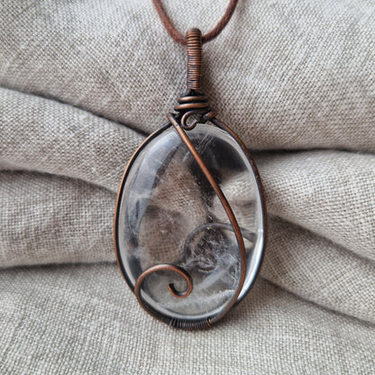 Clear Quartz Wire Wrapped Necklace