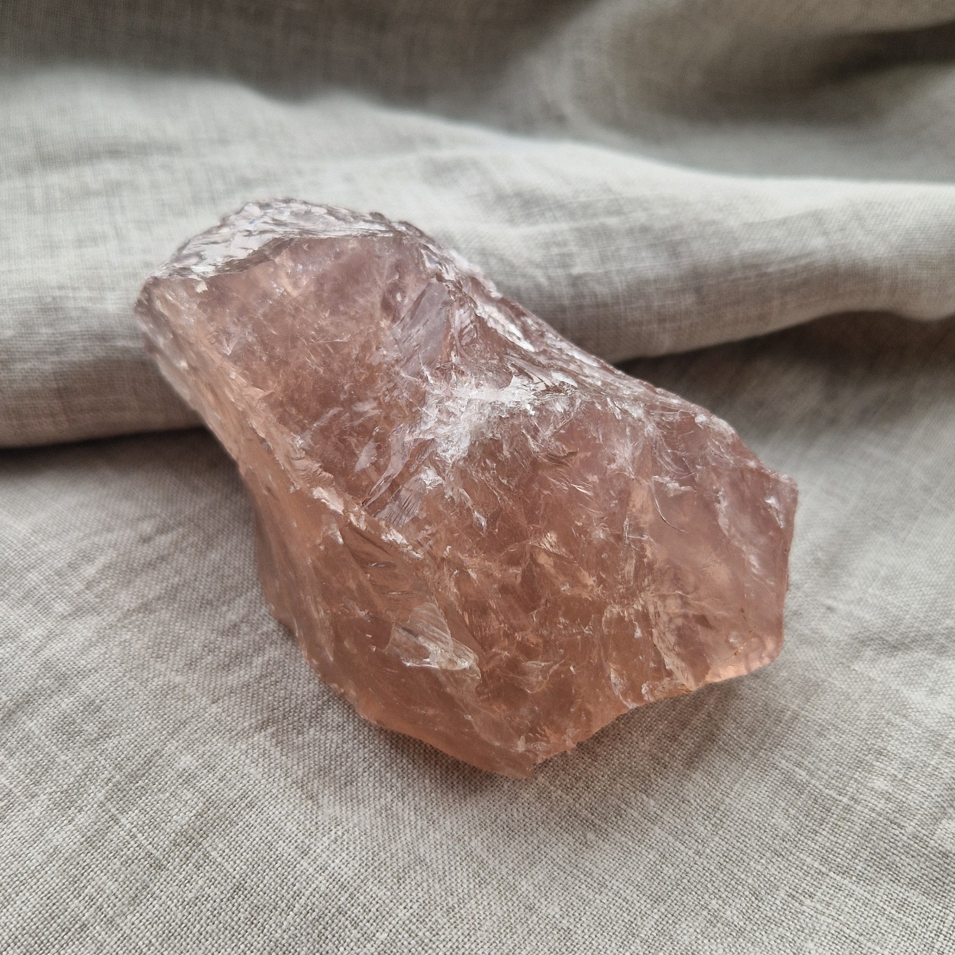 A madagascan finest gem rose quartz crystal for grief support