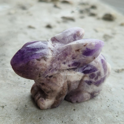 An amethyst crystal rabbit that hold the life essence of your furry friend