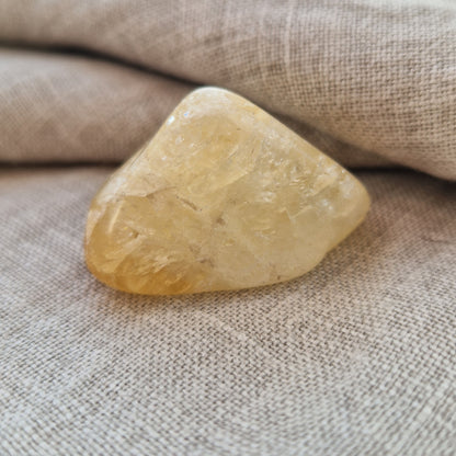An energy infused citrine crystal for grief support