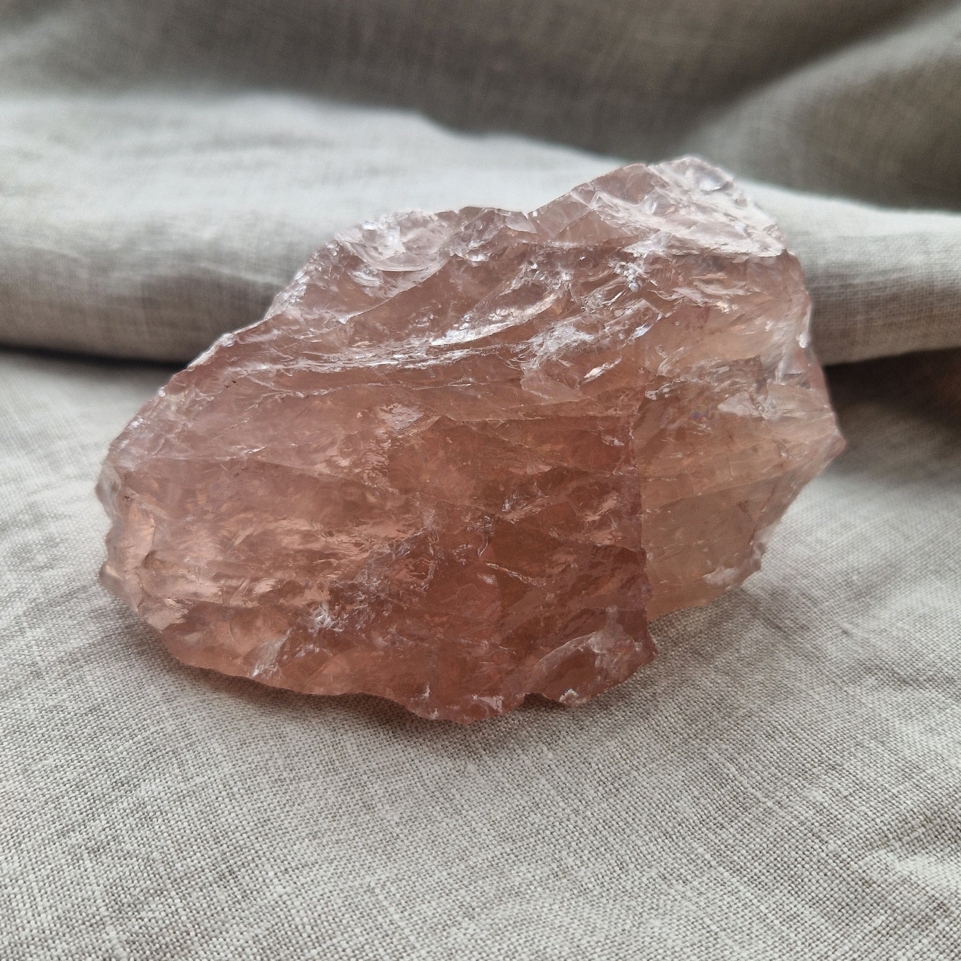 Bio-resonance imprinted healing finest gem rose quartz crystal