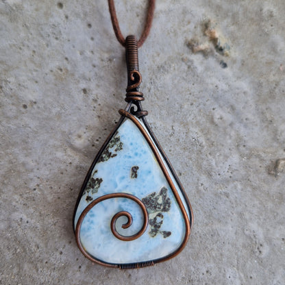 An energy infused blue crystal created with copper