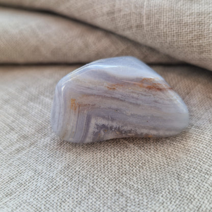 Blue lace agate for healing, comfort and connection.