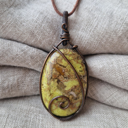 Close up of a frequency imprinted green opal crystal
