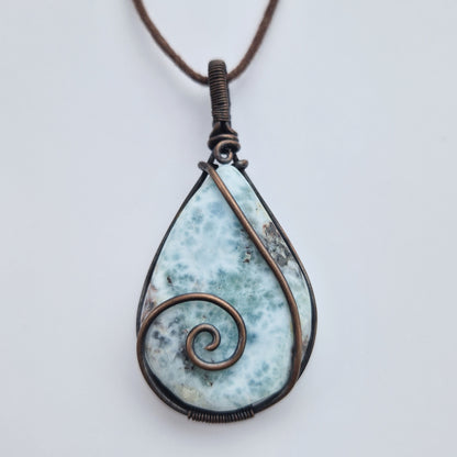 Larimar necklace to be worn for grief support