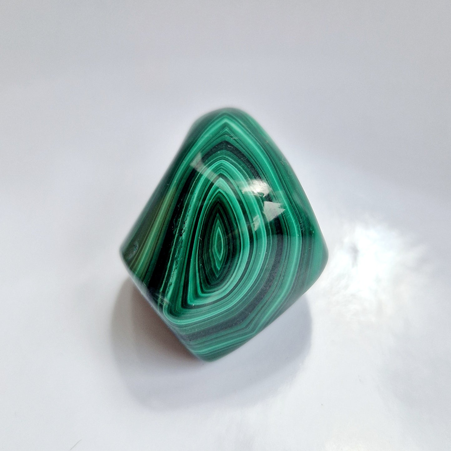 Malachite imprinted crystal for emotional healing and comfort.