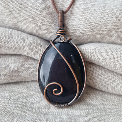 Obsidian frequency imprinted crystal  