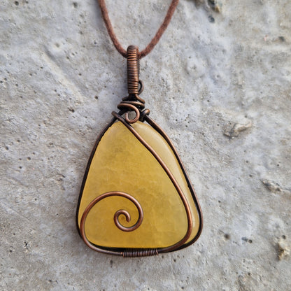 Triangle Orange Calcite Memorial Crystal 