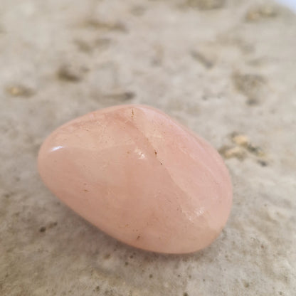 Rose quartz energy imprinted memorial palm crystal  