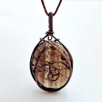 Energy infused smoky quartz crystal necklace