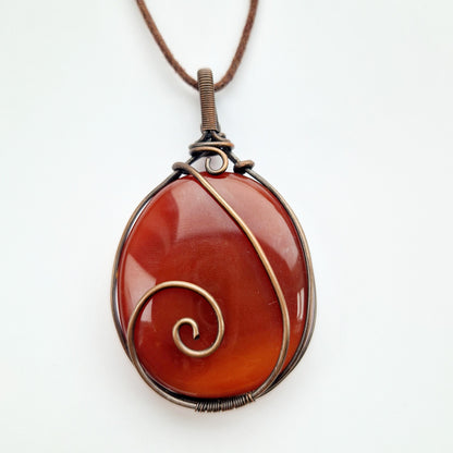 copper wrapped carnelian