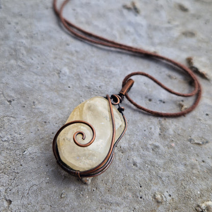 wire wrapped citrine crystal